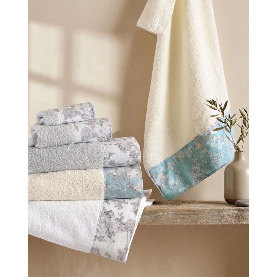 Πετσέτες Σετ Bath Camelia Grey-White Cotton Rythmos 3Τεμ Πετσέτες Σετ Bath Camelia Grey-White Cotton Rythmos 3Τεμ