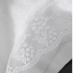 Πετσέτες Νυφικές Με Δαντέλα Σετ Wedding Collection Helga White Cotton Rythmos 3Τεμ