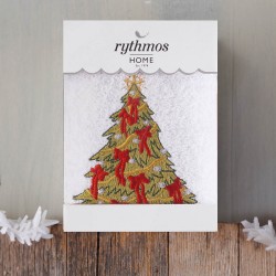 Πετσέτα Χριστουγεννιάτικη Christmas Terry Gift 02 Έλατο White Cotton Rythmos (50x90) 1Τεμ