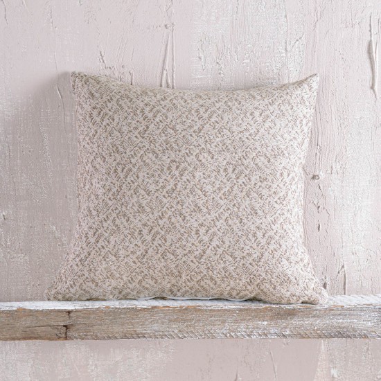 Διακοσμητική Μαξιλαροθήκη Fabio Beige Jacquard Rythmos (40x40) 1Τεμ