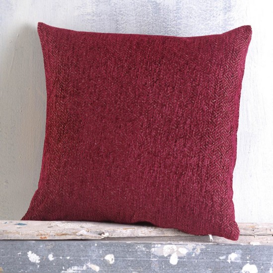 Διακοσμητική Μαξιλαροθήκη Living Room Avida Bordeaux Jacquard Rythmos (40X40) 1Τεμ