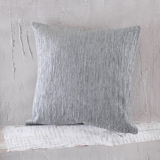 Διακοσμητική Μαξιλαροθήκη Chinille Planet Grey Jacquard Rythmos (40x40) 1Τεμ