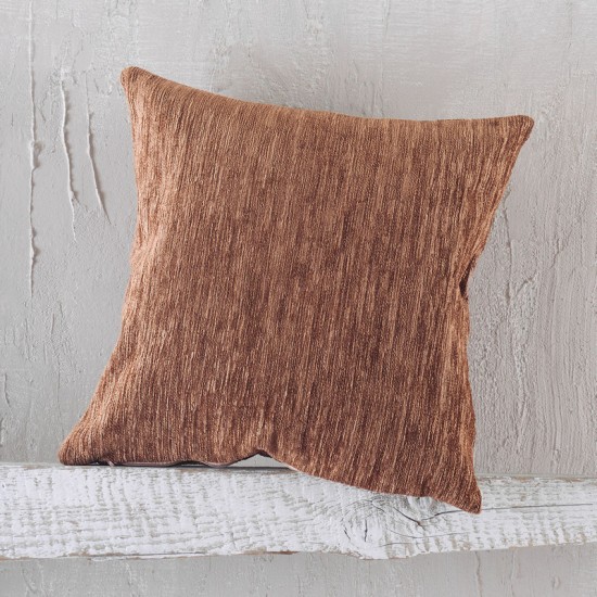 Διακοσμητική Μαξιλαροθήκη Chinille Planet Brown Jacquard Rythmos (40x40) 1Τεμ