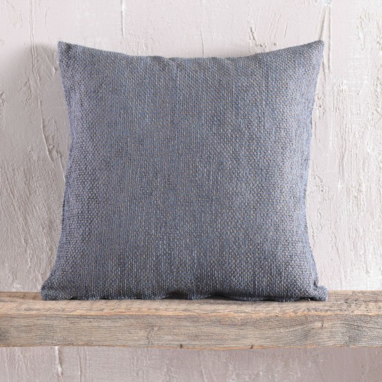 Διακοσμητική Μαξιλαροθήκη Living Room Calhua Blue-Brown Jacquard Chenille Rythmos (40x40) 1Τεμ