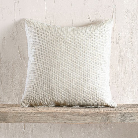 Διακοσμητική Μαξιλαροθήκη Living Room Calhua Ecru Jacquard Chenille Rythmos (40x40) 1Τεμ