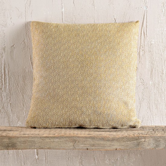Διακοσμητική Μαξιλαροθήκη Living Room Kento Ocher Jacquard Chenille Rythmos (40x40) 1Τεμ