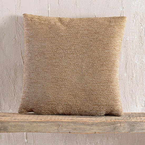 Διακοσμητική Μαξιλαροθήκη Living Room Anatolia D.Beige Jacquard Chenille Rythmos (40x40) 1Τεμ