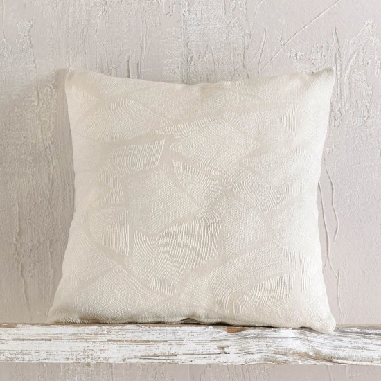 Διακοσμητική Μαξιλαροθήκη Living Room Casa Ecru Jacquard Rythmos (40x40) 1Τεμ