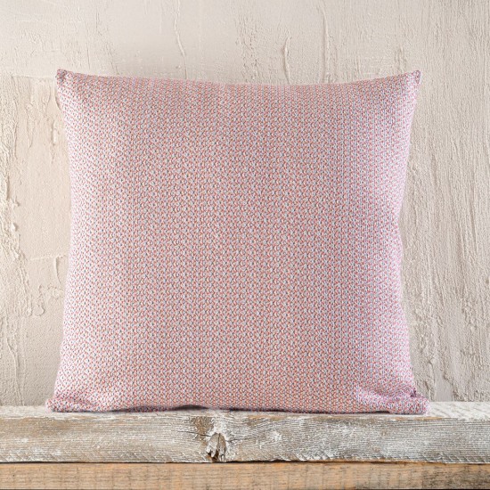 Διακοσμητική Μαξιλαροθήκη Living Room Santorini Pink Jacquard Rythmos (40x40) 1Τεμ