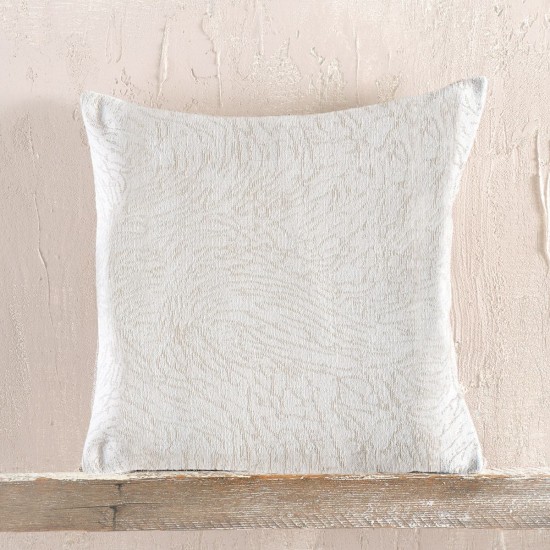 Διακοσμητική Μαξιλαροθήκη Living Room Terrain Ecru Jacquard Rythmos (40x40) 1Τεμ