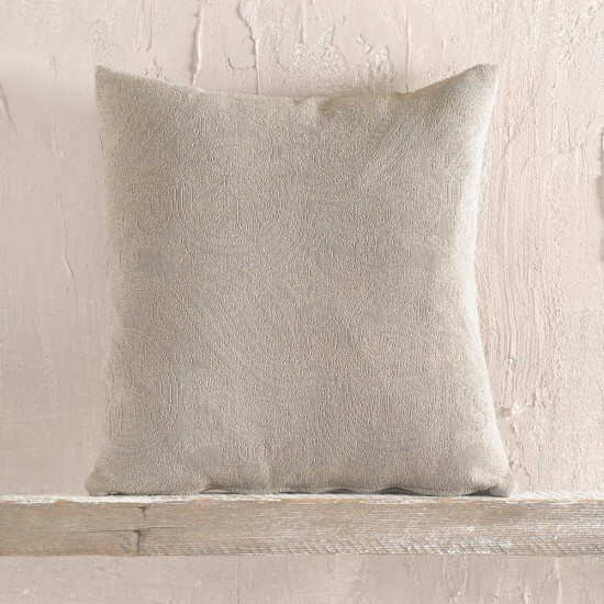 Διακοσμητική Μαξιλαροθήκη Living Room Ivy Beige Jacquard Rythmos (40x40) 1Τεμ
