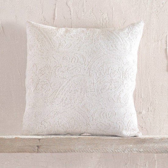 Διακοσμητική Μαξιλαροθήκη Living Room Ivy Ecru Jacquard Rythmos (40x40) 1Τεμ