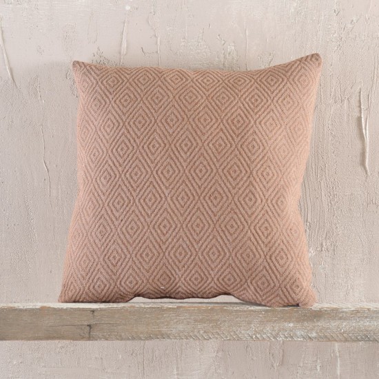 Διακοσμητική Μαξιλαροθήκη Living Room Elysse Brown Jacquard Rythmos (40x40) 1Τεμ