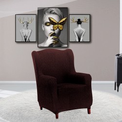 Κάλυμμα Ελαστικό Πολυθρόνας Sofa Covers Sabrina Brown Sb Concept 1Τεμ