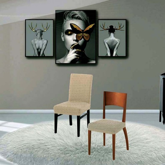 Κάλυμματα Ελαστικά Κάθισμα+Πλάτη Καρέκλας Σετ Sofa Covers Sabrina Cream Sb Concept 2Τεμ
