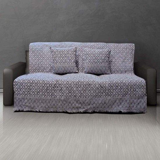 Διακοσμητική Μαξιλαροθήκη Sofa Throws Toulouse Silver Chenille Jacquard Sb Concept (40x40) 1Τεμ