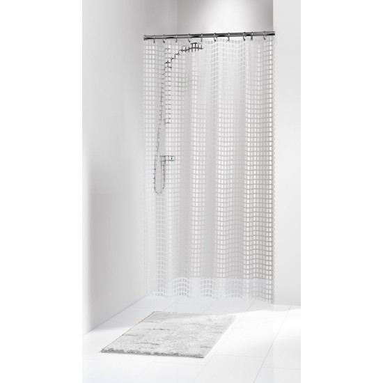 Κουρτίνα Μπάνιου Vinyl Shower Curtains Tiles White Elemental By Sealskin (180x200) 1Τεμ