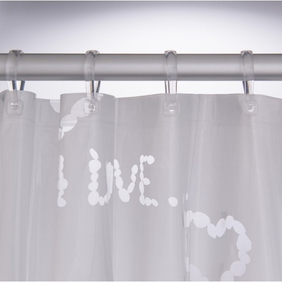 Κουρτίνα Μπάνιου Πλαστική Condens Transparent Sealskin (180x200) 1Τεμ