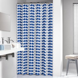 Κουρτίνα Μπάνιου Vinyl Shower Curtains Whale Blue Sealskin (180x200) 1Τεμ