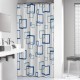 Κουρτίνα Μπάνιου Πλαστική Retro Blue Sealskin (180x200) 1Τεμ