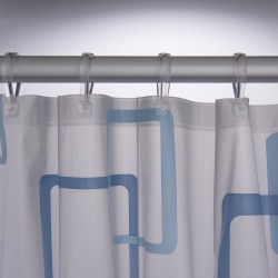 Κουρτίνα Μπάνιου Πλαστική Retro Blue Sealskin (180x200) 1Τεμ