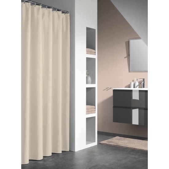 Κουρτίνα Μπάνιου Πλαστική Granada Beige Sealskin (180x200) 1Τεμ