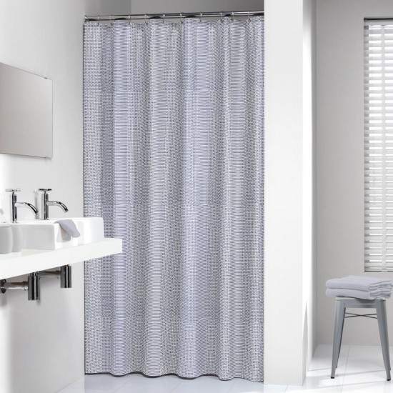 Κουρτίνα Μπάνιου Υφασμάτινη Wave Blue Sealskin (180x200) 1Τεμ