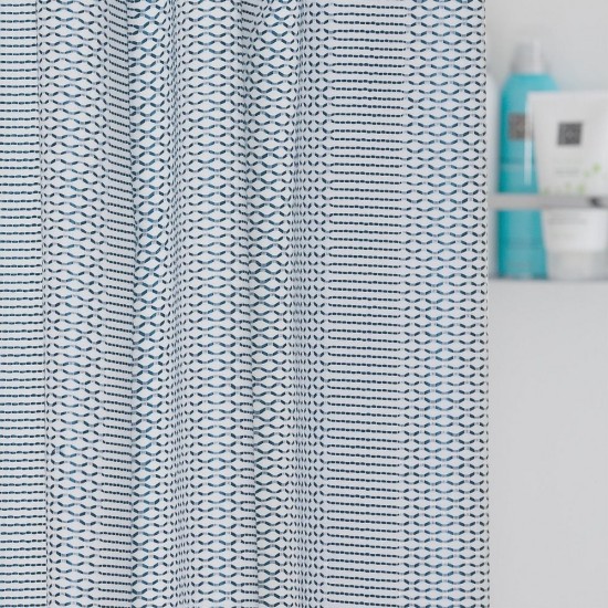 Κουρτίνα Μπάνιου Υφασμάτινη Wave Blue Sealskin (180x200) 1Τεμ