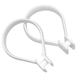 Κρίκοι Κουρτίνας Μπάνιου Σετ Beauty Ring White Sealskin 12Τεμ