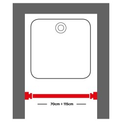 Βραχίονας Μπάνιου Πτυσσόμενος Φ20mm Telescopic White Sealskin (70-115) 1Τεμ Βραχίονας Μπάνιου Πτυσσόμενος Φ20mm Telescopic White Sealskin (70-115) 1Τεμ