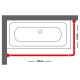 Βραχίονας Μπάνιου Γωνιακός Φ20mm Combi White Sealskin (90x90x90) 1Τεμ
