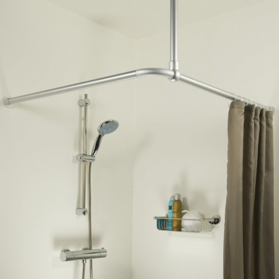 Στήριγμα Οροφής Για Βραχίονα Μπάνιου Φ28mm Ceiling Support Aluminum Sealskin (60cm) 1Τεμ