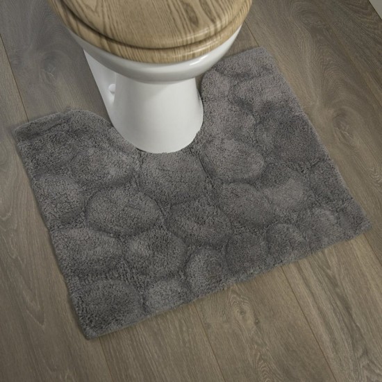 Πατάκι Λεκάνης Bathmats Pebbles Grey Sealskin (50x60) 1Τεμ