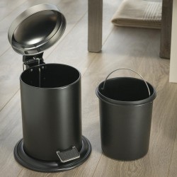 Κάδος Απορριμάτων Accessories Acero Pedal Bin 3Lit Black Sealskin 1Τεμ