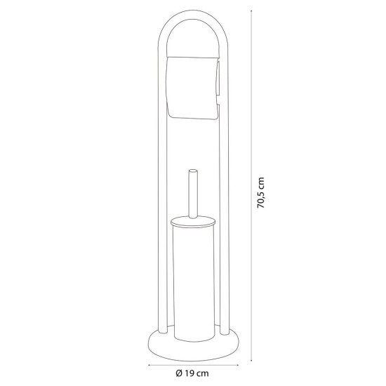 Σετ Μπάνιου Χαρτοθήκη & Πιγκάλ Accessories Acero Toilet Rack White Sealskin (19x19x70,5) 1Τεμ