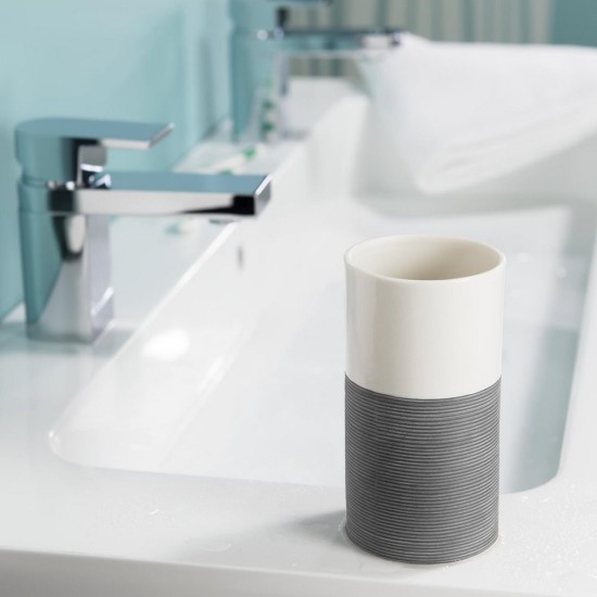 Ποτήρι Οδοντόβουρτσας Accessories Doppio Cup Grey Sealskin 1Τεμ