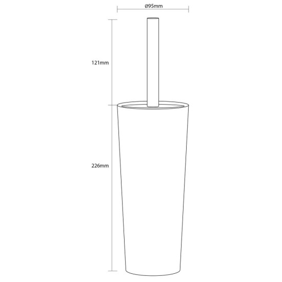Πιγκάλ Accessories Pierra Toilet Brush Holder White Sealskin 1Τεμ Πιγκάλ Accessories Pierra Toilet Brush Holder White Sealskin 1Τεμ