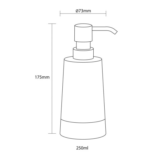 Δοχείο Κρεμοσάπουνου Accessories Glossy Soap Dispenser Silver Sealskin 1Τεμ