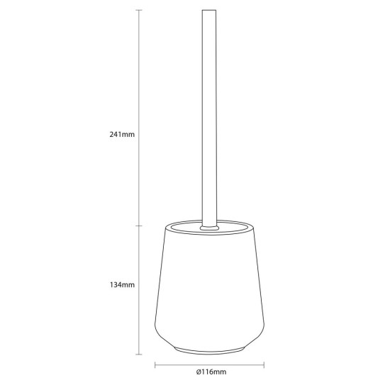 Πιγκάλ Accessories Conical Toilet Brush Holder Green Sealskin 1Τεμ