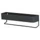 Ραφιέρα Με Πετσετοκρεμάστρα Accessories Brix Shelf Black Sealskin (8x35x10) 1Τεμ