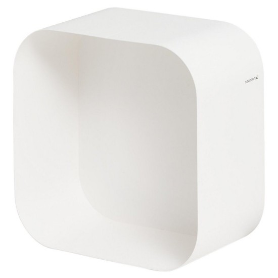 Επιτοίχια Ραφιέρα Μπάνιου Μεταλλική Brix Wallcube Small White Sealskin (24x24x12) 1Τεμ