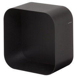 Επιτοίχια Ραφιέρα Μπάνιου Μεταλλική Brix Wallcube Small Black Sealskin (24x24x12) 1Τεμ