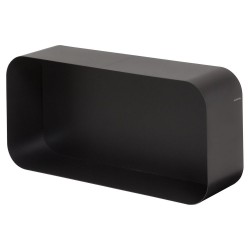 Επιτοίχια Ραφιέρα Μπάνιου Μεταλλική Brix Wallcube Large Black Sealskin (50x24x12) 1Τεμ