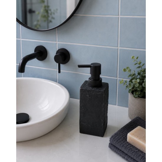 Δοχείο Κρεμοσάπουνου Polyresin Black 8897L03 MRShome (60 Μήκος x 170 Ύψος x 60 Πλάτος) 1Τεμ