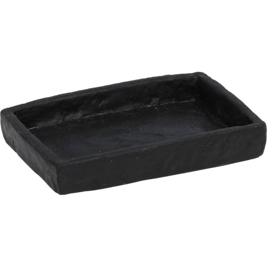 Σαπουνοθήκη Polyresin Black 8889L03 MRShome (85 Μήκος x 20 Ύψος x 120 Πλάτος) 1Τεμ