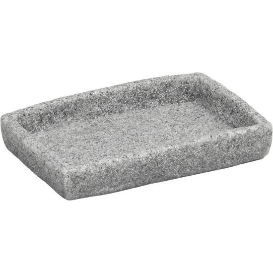 Σαπουνοθήκη Polyresin Grey MRShome (85 Μήκος x 20 Ύψος x 120 Πλάτος) 1Τεμ