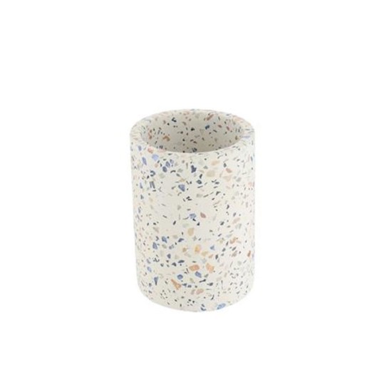 Ποτήρι Οδοντόβουρτσας Polyresin Μωσαϊκό 4051L06 MRShome (70 Μήκος x 100 Ύψος x 70 Πλάτος) 1Τεμ