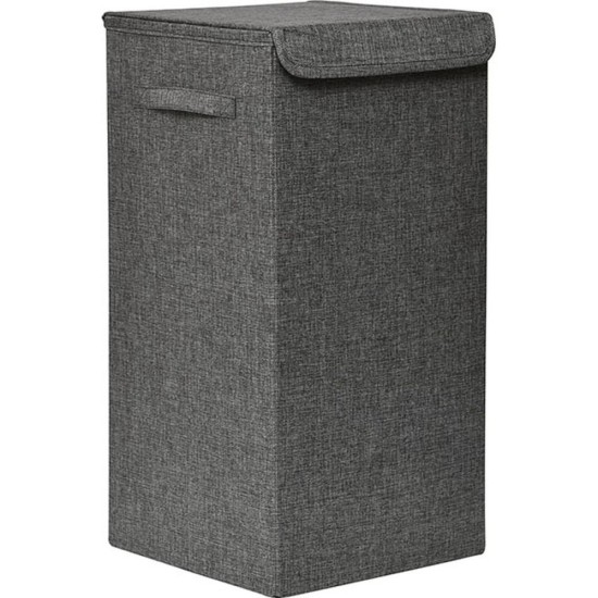 Καλάθι Απλύτων Αναδιπλούμενο MDF Grey Με Υφασμάτινη Επένδυση MRShome (350 Μήκος x 600 Ύψος x 350 Πλάτος) 1Τεμ
