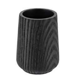 Ποτήρι Οδοντόβουρτσας Polyresin Black 4662L04 MRShome (80 Μήκος x 110 Ύψος x 80 Πλάτος) 1Τεμ