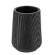 Ποτήρι Οδοντόβουρτσας Polyresin Black 4662L04 MRShome (80 Μήκος x 110 Ύψος x 80 Πλάτος) 1Τεμ